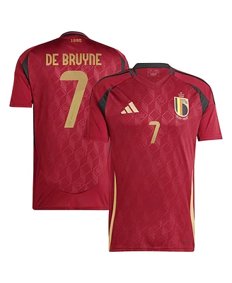 Adidas Men's Kevin De Bruyne Burgundy Belgium National Team 2024 Home Replica Player Jersey