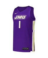 Nike Men's 1 Purple James Madison Dukes Replica Basketball Jersey