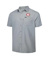 Columbia Men's Gray Alabama Crimson Tide Pfg Slack Omni-Shade Button-Up Camp Shirt