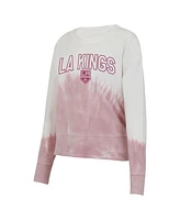 Concepts Sport Women's Pink/White Los Angeles Kings Orchard Tie-Dye Long Sleeve T-Shirt