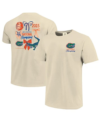 Image One Women's Natural Florida Gators 2025 Ncaa Men's Basketball National Champions Comfort Colors T-Shirt