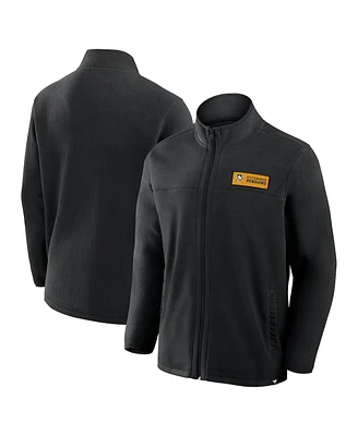 Fanatics Men's Black Pittsburgh Penguins Home Ice Fleece Full-Zip Jacket