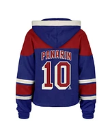 '47 Brand Women's Artemi Panarin Blue New York Rangers Superior Lacer Cropped Pullover Hoodie