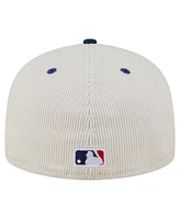 New Era Men's Cream/Royal Texas Rangers Two-Tone Corduroy 59FIFTY Fitted Hat