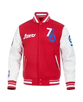 Pro Standard Men's Red Philadelphia 76ers 2024/25 City Edition Wool Varsity Full-Zip Jacket