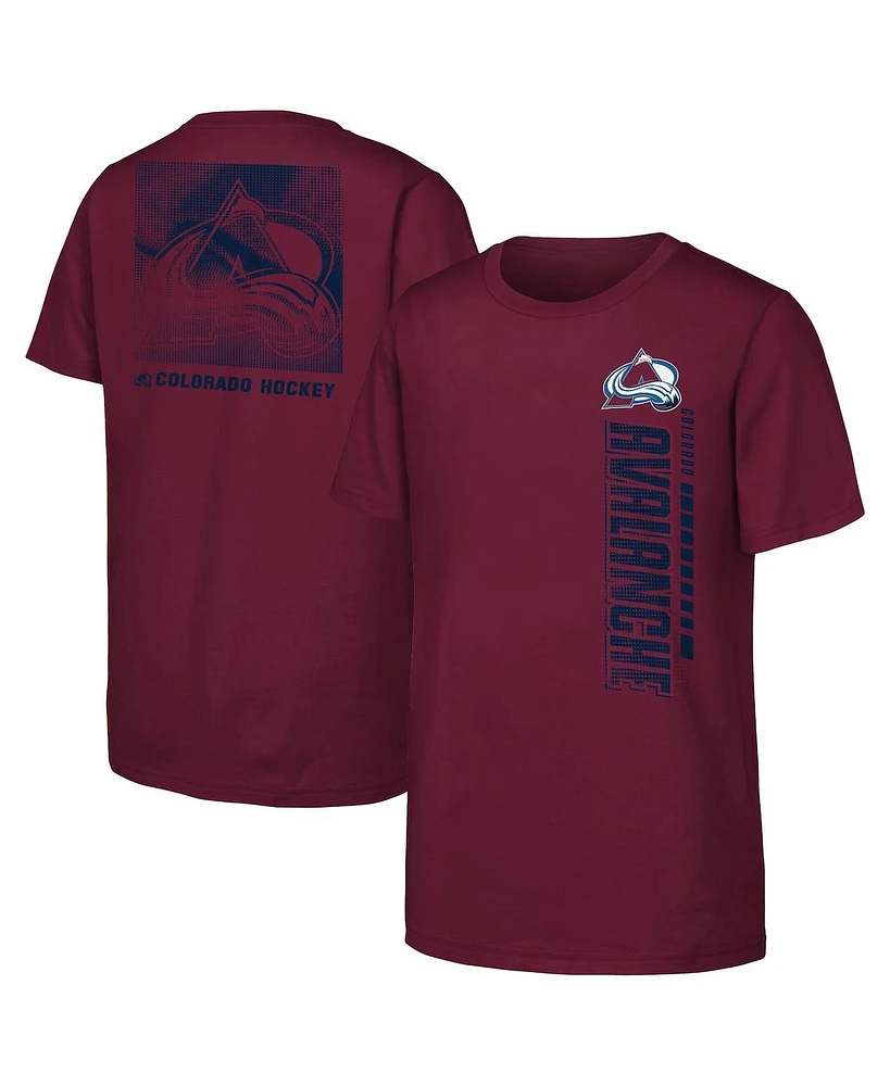 Outerstuff Big Boys and Girls Burgundy Colorado Avalanche Atmosphere T-Shirt