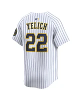 Nike Men's Christian Yelich White Milwaukee Brewers Alternate Limited Jersey