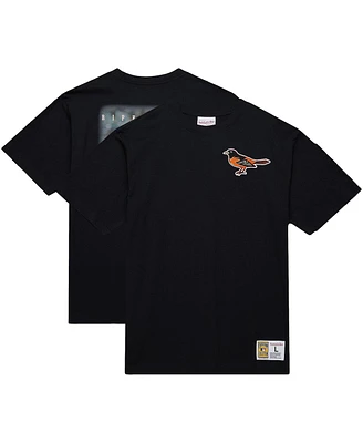 Mitchell & Ness Men's Cal Ripken Jr. Black Baltimore Orioles Legends Collection Vintage Logo T-Shirt