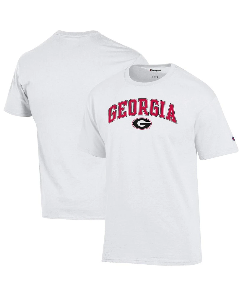 Champion Men's White Georgia Bulldogs Arch Over Logo T-Shirt