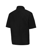 Antigua Men's Black Ohio State Buckeyes Brisk Short Sleeve Quarter-Zip Windshirt