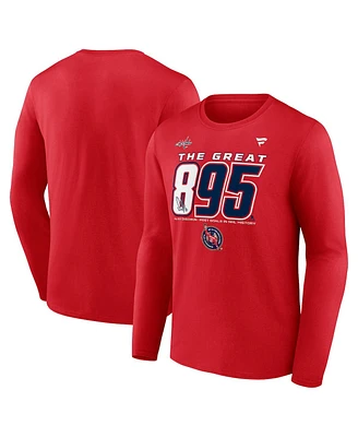 Fanatics Men's Alexander Ovechkin Athletic Red Washington Capitals Nhl All-Time Leading Goal Scorer The Great 895 Long Sleeve T-Shirt