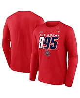 Fanatics Men's Alexander Ovechkin Athletic Red Washington Capitals Nhl All-Time Leading Goal Scorer The Great 895 Long Sleeve T-Shirt