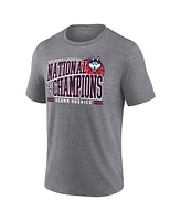 Fanatics Men's Heather Gray UConn Huskies 2025 Ncaa Women's Basketball National Champions Tri-Blend T-Shirt