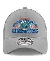 New Era Men's Gray Florida Gators 2025 Ncaa Men's Basketball National Champions 9FORTY Adjustable Hat