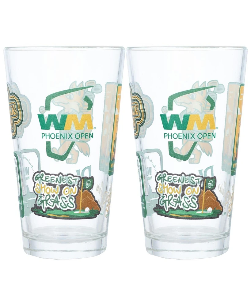 Atlantic Group Distribution 2025 Wm Phoenix Open Scatter Print Pint Glasses, Set of 2