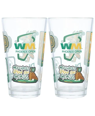 Atlantic Group Distribution 2025 Wm Phoenix Open Scatter Print Pint Glasses, Set of 2
