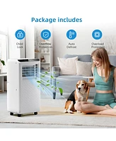 8000 Btu 3-in-1 Portable Air Conditioner for 250 Sq.ft with Remote Control