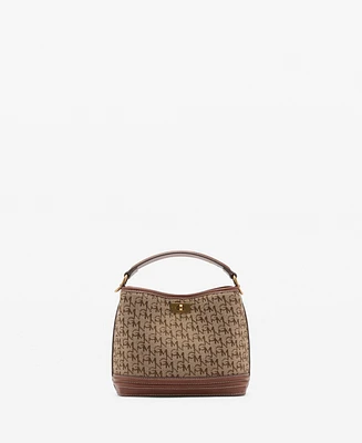 Mango Women's Printed Logo Mini Shopper Bag