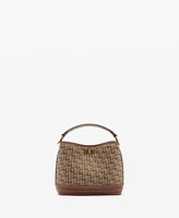 Mango Women's Printed Logo Mini Shopper Bag