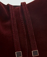 Mango Women's Suede Shopper Bag