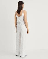 Mango Women's Embroidered Pajama Pants