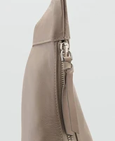Mango Women's Half-Moon Leather Bag