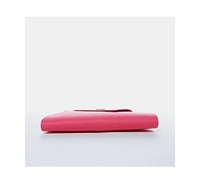 Susu Hot Pink Purse Leather Clutch Bag Crossbody Evening Purse Unique Women's Handbag