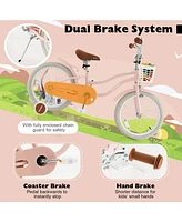 18" Kids Bike for Boys and Girls Aged 3-8 Years with Training Wheels