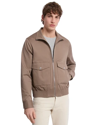 Michael Kors Men's Lightweight Long Sleeve Zip-Front Harrington Jacket