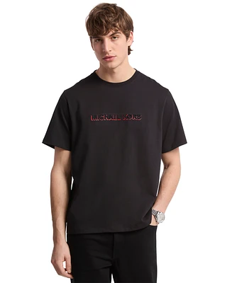 Michael Kors Men's Short Sleeve Embossed Shadow Logo T-Shirt