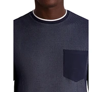 Karl Lagerfeld Paris Men's Textured Waffle Knit T-Shirt