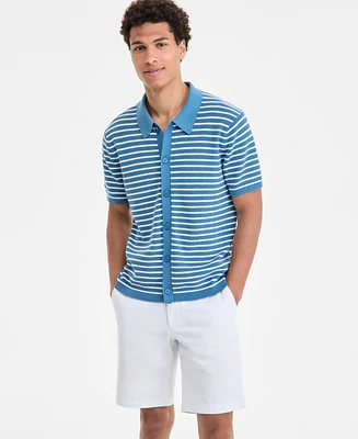 Michael Kors Men's Textured Stripe Shirt