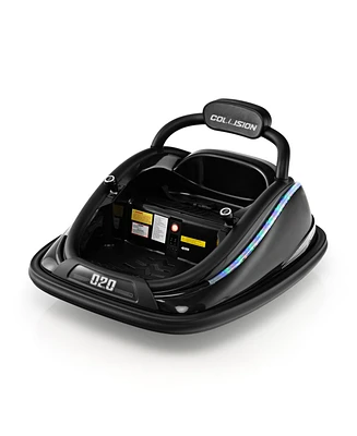 12V Kids Bumper Car Ride on Toy with Remote Control and 360 Degree Spin Rotation