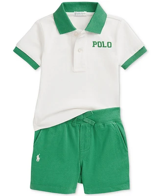 Polo Ralph Lauren Baby Boys Jersey Shirt & Shorts Set