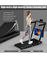 2.25HP 2-in-1 Folding Treadmill with App and Remote Control Speaker