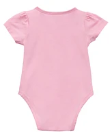 Guess Baby Girls 2-Piece Short Sleeve Bodysuit and Embroidered Overall Set
