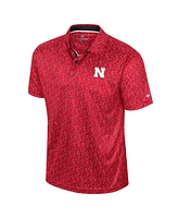 Colosseum Men's Scarlet Nebraska Huskers Sublimated Golf Polo Shirt
