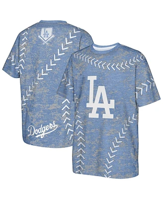 Outerstuff Big Boys and Girls Royal Los Angeles Dodgers Slide Score Bold T-Shirt