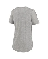 Nike Women's Heather Gray Atlanta Braves Script Tri-Blend T-Shirt