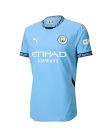 Puma Men's Erling Haaland Light Blue Manchester City 2024/25 Home Authentic Player Jersey