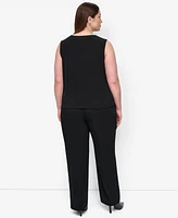 Dkny Plus Asymmetric Sleeveless Knit Top