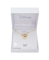 Disney Cubic Zirconia Mickey Mouse Football Shaker Pendant Necklace