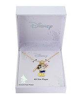 Disney Minnie Mouse Crystal Baseball Charm Necklace