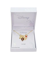 Disney Cubic Zirconia Mickey Mouse Football Charm Necklace