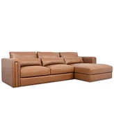 Touville 2-Pc. Leather Sectional with Chaise, Exclusively at Macy's