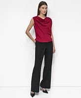 Dkny Women's Sleeveless Cowlneck Top