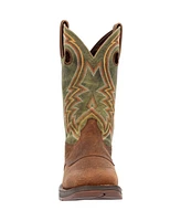 Durango Men's Rebel by Dark Chestnut and Hunter Green Western Boot