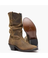 Durango Women's Distressed Tan Slouch Western Boot