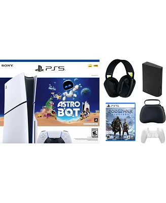 PS5 - Playstation 5 Disc Astrobot Bundle With Accessories, Logitech Headset, & God Of War Ragnarok Game