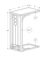 Modern Mdf and Metal Accent Table